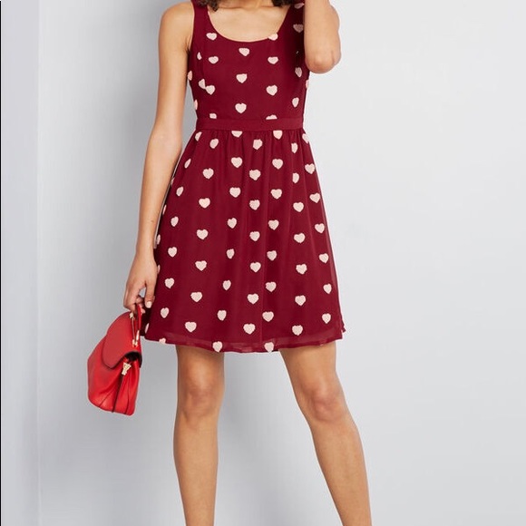 ❌SOLD❌ModCloth Heart Dress - Picture 2 of 6
